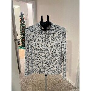 G/FORE Women’s Stardust Tech Jersey Long Sleeved Golf Polo Size Large